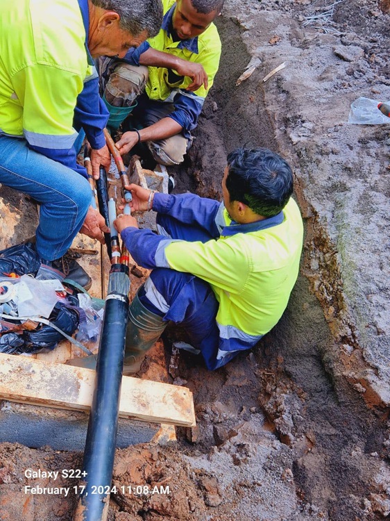 22KV Cable Joint in Progress